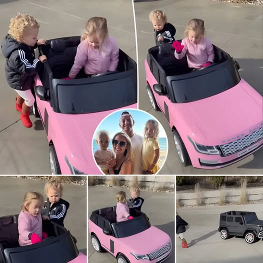 Brittany Mahomes Shares Sweet Video of Kids Cruising in a Mini Pink