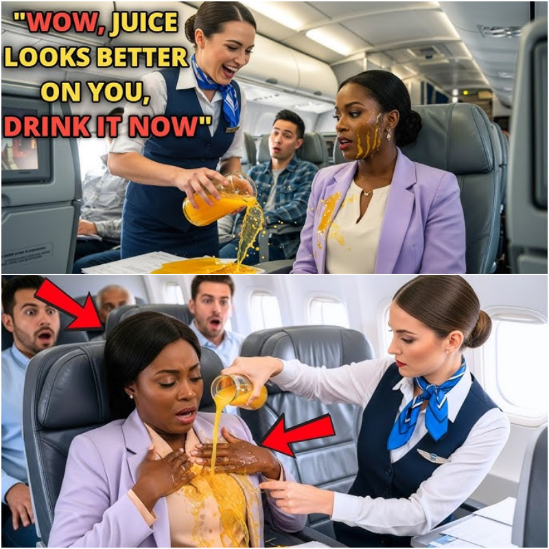 Flight Attendant Spills Drink on Black Woman — FREEZES When She Grounds