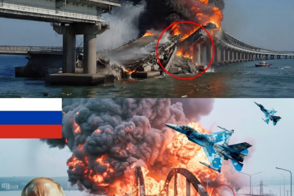 6 MINUTES AGO! A convoy of 400 Russian tanks on the Kursk bridge was d...