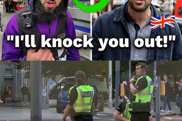 Muslim Security Guard THREATENS To Beat Up Brit, Then He Gets Thrown O...